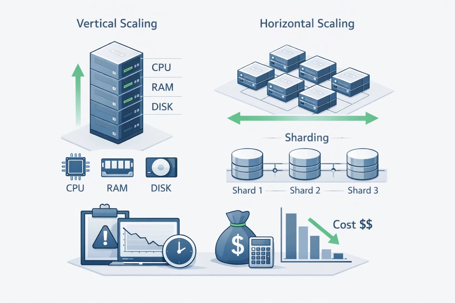 Поиск bottleneck и выбор вертикального или горизонтального масштабирования проекта на VPS